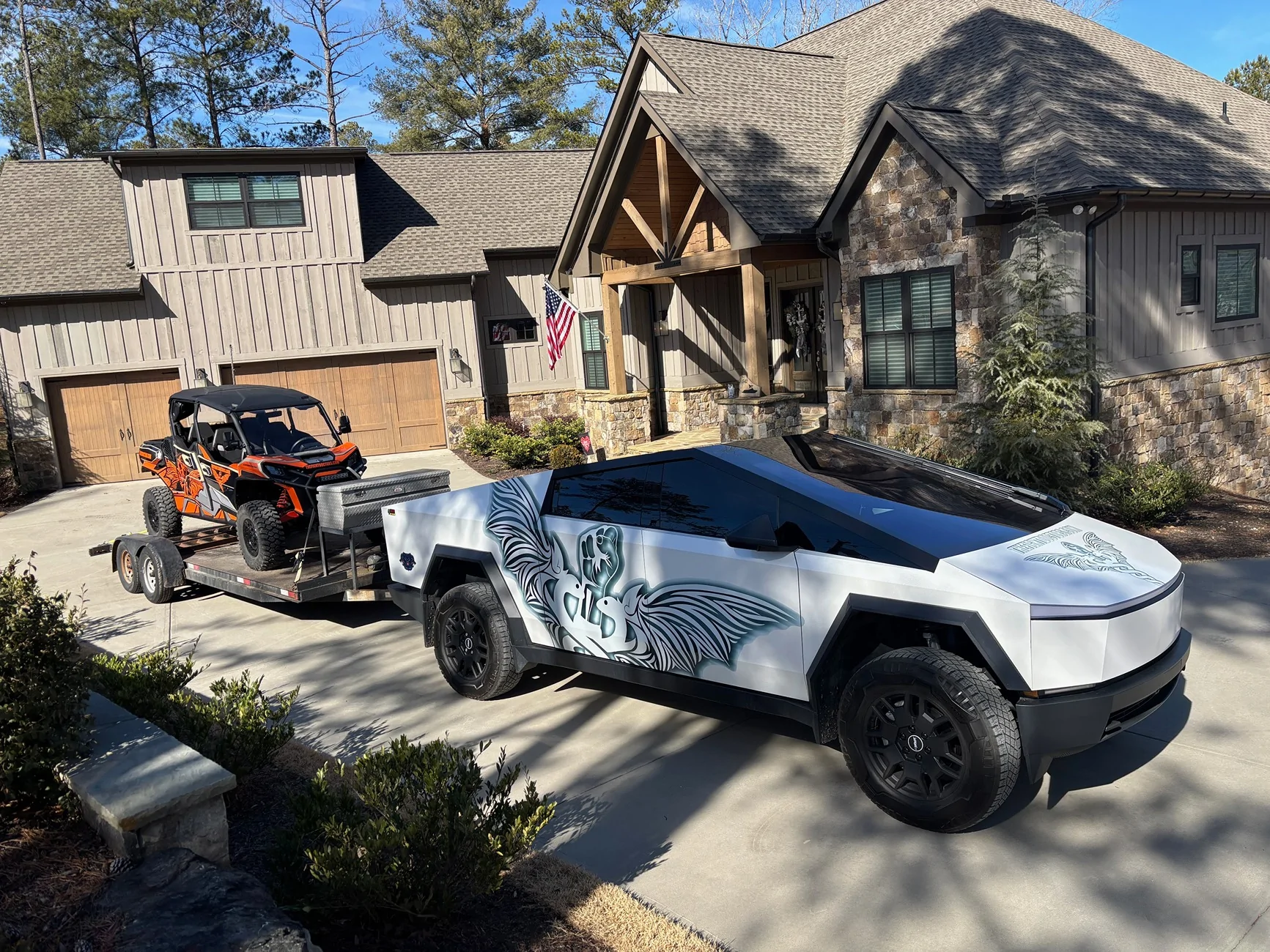 Tesla Cybertruck Can anyone recommend a tow hitch for the Cyberbeast? IMG_1763