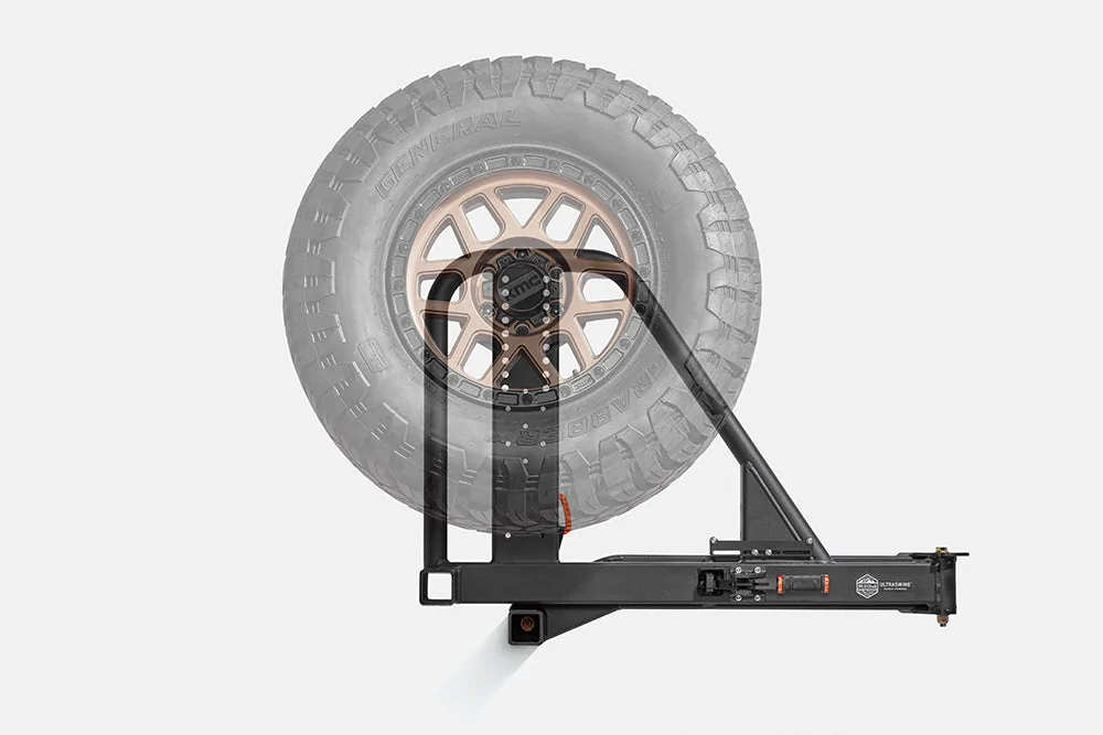 Tesla Cybertruck RiGd Hitch Spare Tire Carrier for Cybertruck: "CyberSwing Spare Tire Hitch Mount" 20201221_-_RIGd_UltraSwing20320-5_5000x