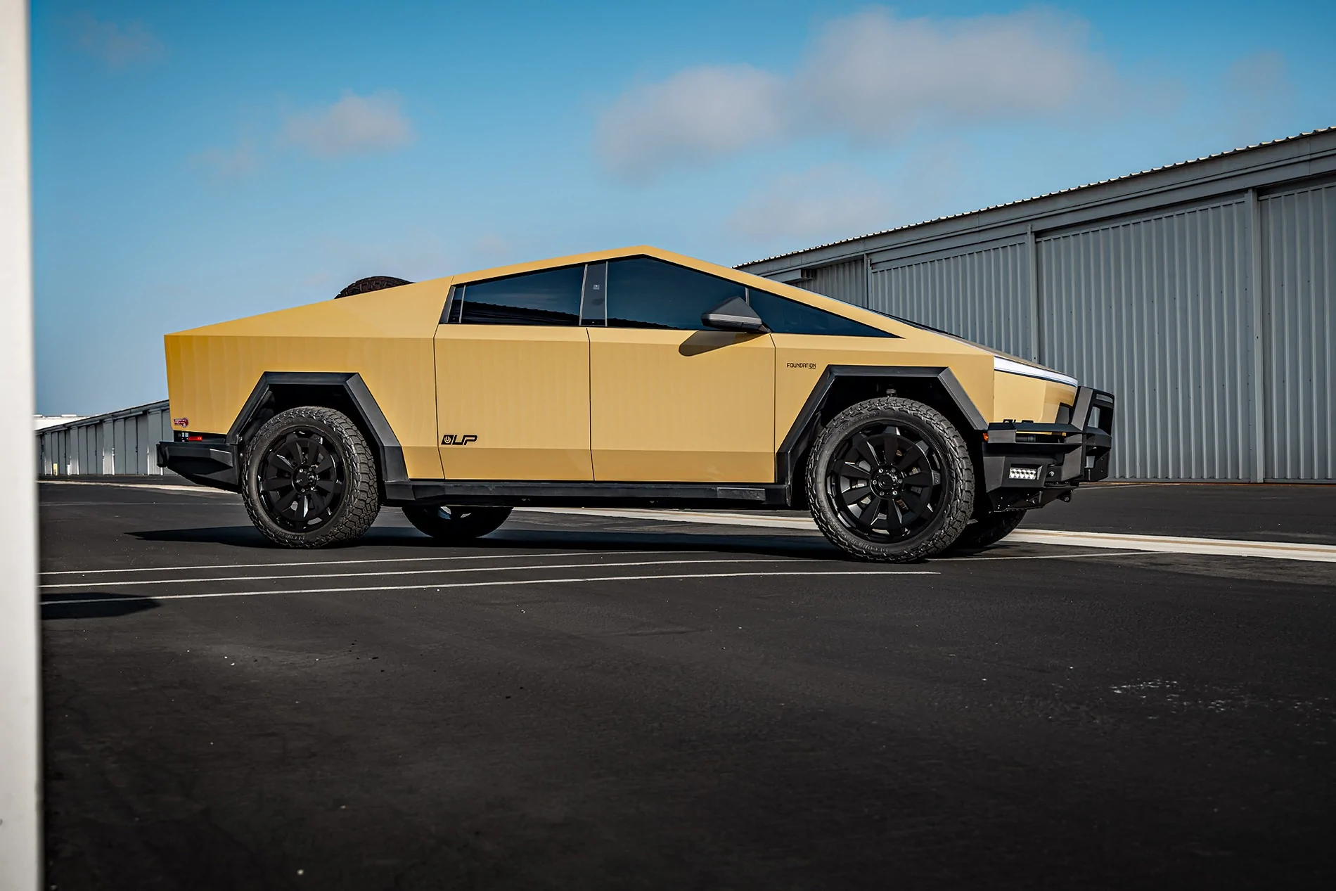 Tesla Cybertruck *** NEW PRODUCT *** Unplugged Performance - CYBRNOVA Wheels Tesla Cybertruck UP Forged CYBRNOVA 24-Inch Satin Black Wheels and UP INVINCIBLE Steel Bumper