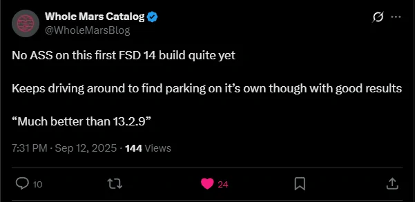 Tesla Cybertruck FSD 14 now rolling out to employees Screenshot 2025-09-12 193948