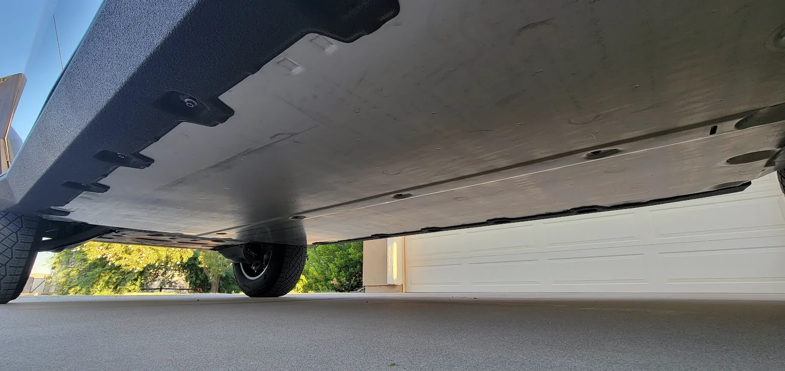 Tesla Cybertruck Terrestrial Armor installed (Underbody Shield & Rock Sliders / Structural Rockers) 1757775246981-dd