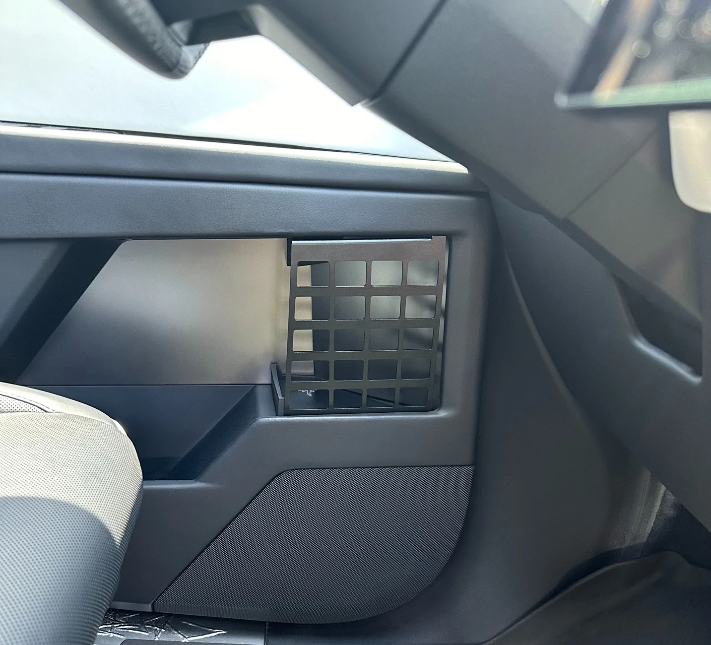 Tesla Cybertruck Show us an accessory we’ve never seen before! MFZ Challenge thread. CyberTruckMollePanelDriver1