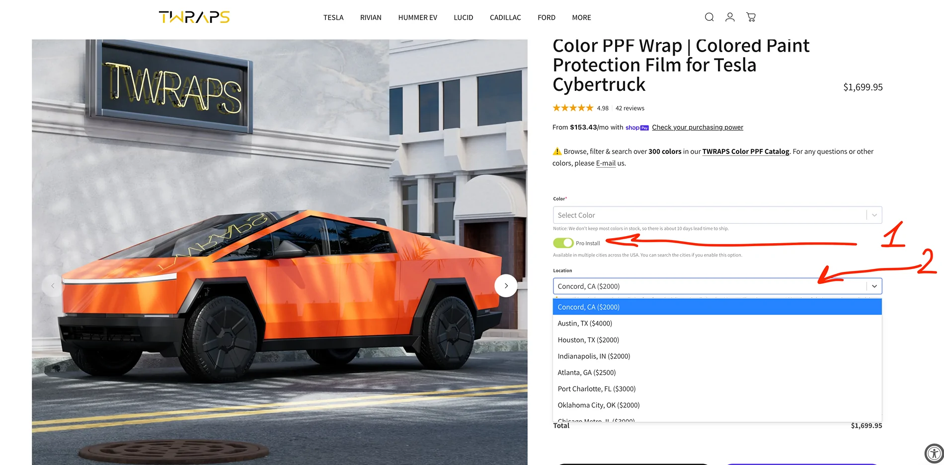Tesla Cybertruck Cybertruck wrapped in TWRAPS Matte Mysterious Green Screenshot 2025-09-14 at 2.49.23 PM