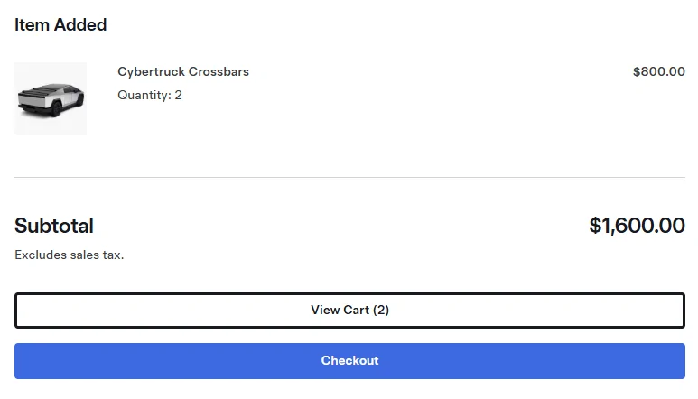 Tesla Cybertruck OEM Crossbars - Do they ever go on sale? 1757947728346-63