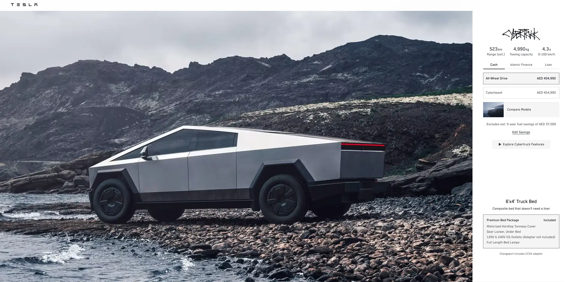 Tesla Cybertruck Cybertruck ordering starts in GCC Countries / Dubai UAE, with delivery estimates Screenshot 2025-09-16 at 2.20.09 PM