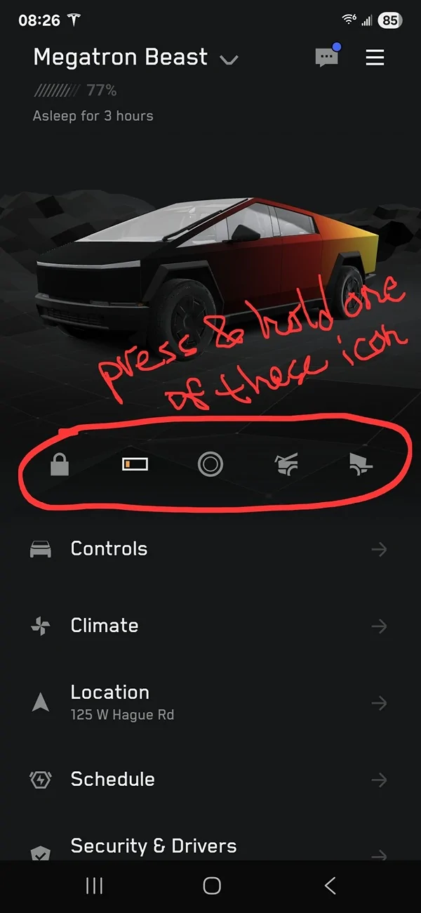 Tesla Cybertruck Low Power Mode - Always On Regardless of Setting Screenshot_20250917_082801_Gallery