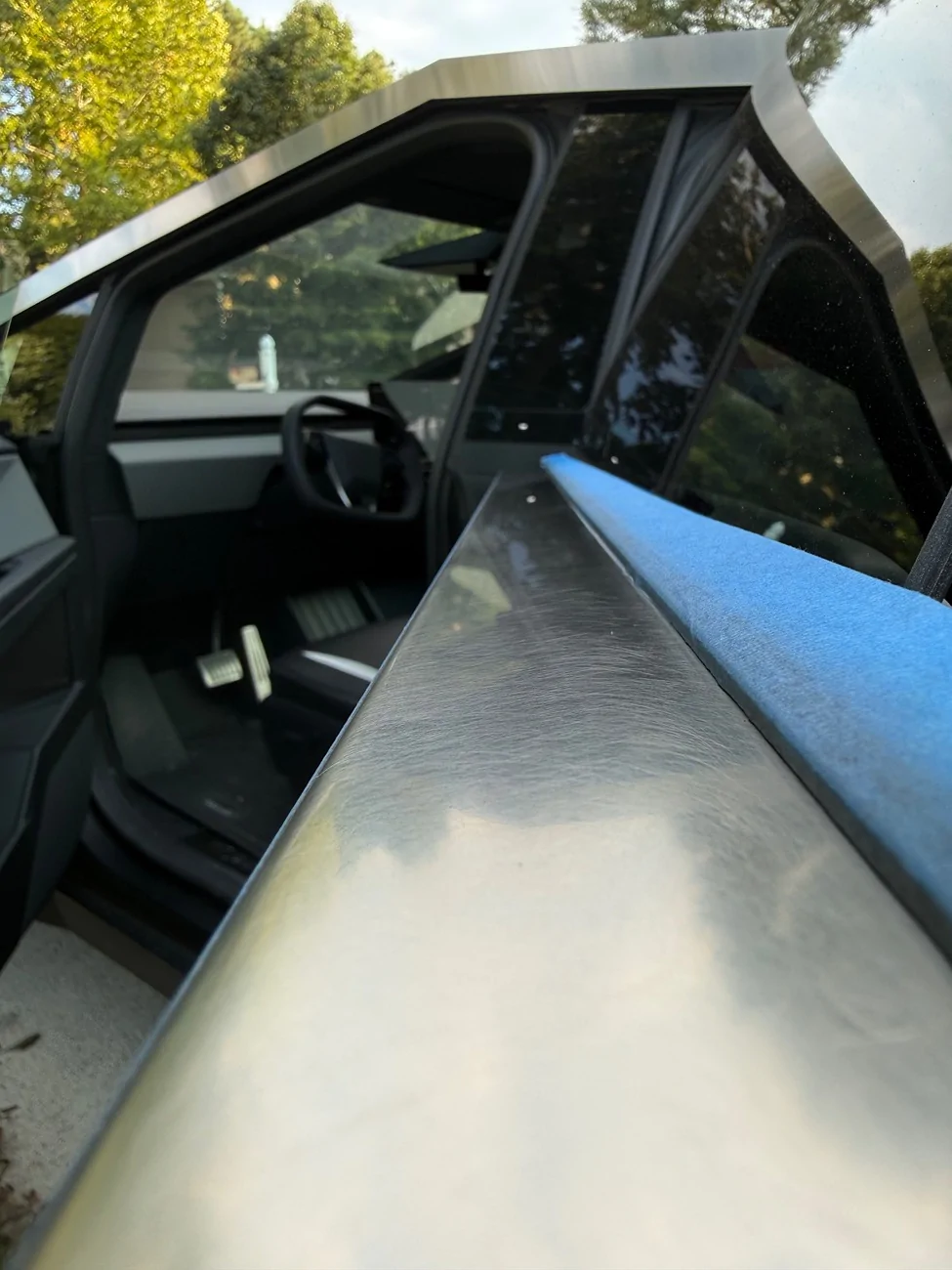 Tesla Cybertruck Exterior Stainless Steel Panel Refinishing + DIY Metal Ceramic Coating IMG_7267