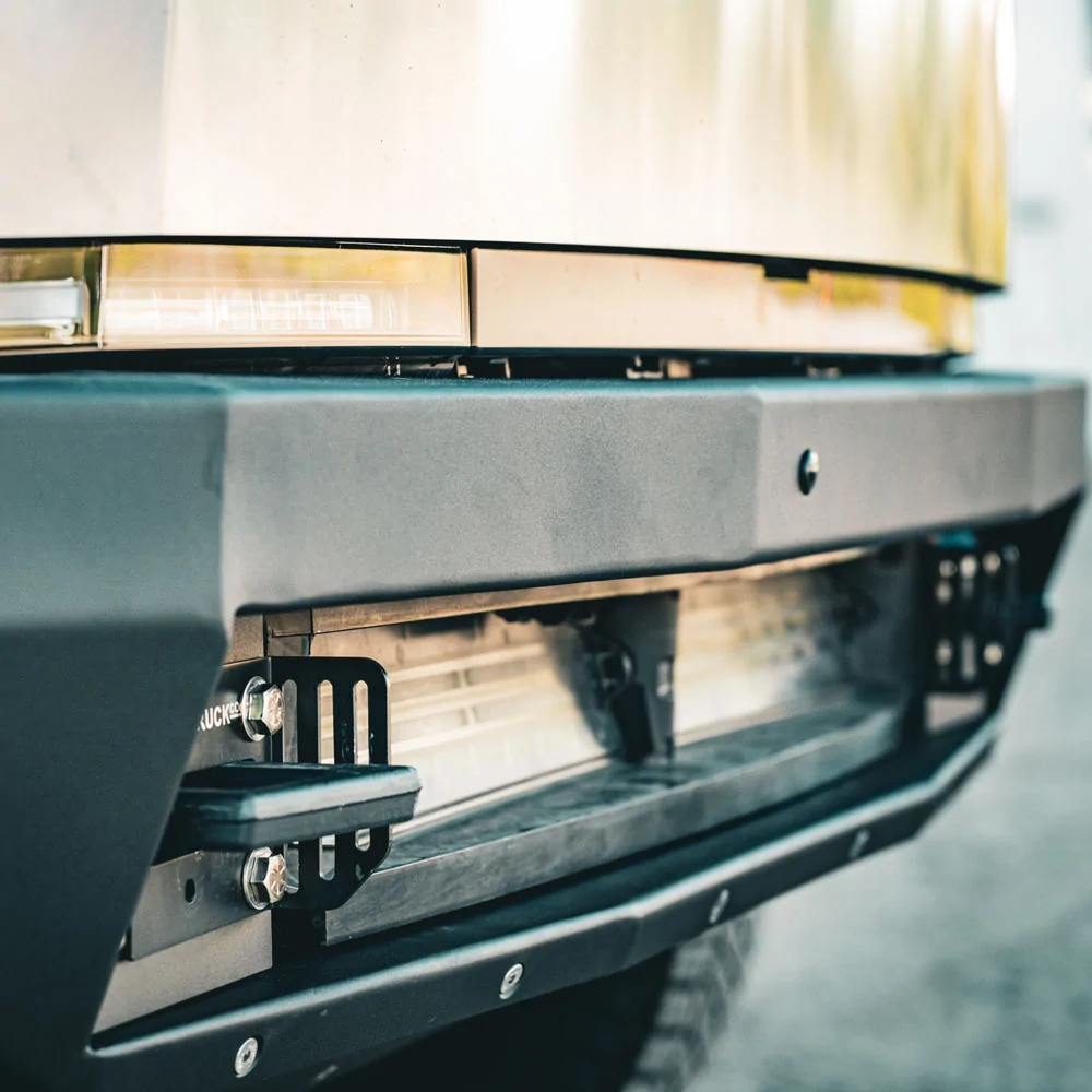 Tesla Cybertruck Looking for a mounted winch solution - ideas welcome and wanted! tesla cybertruck rubicon Xpedition Offroad heavy duty front bumper-12