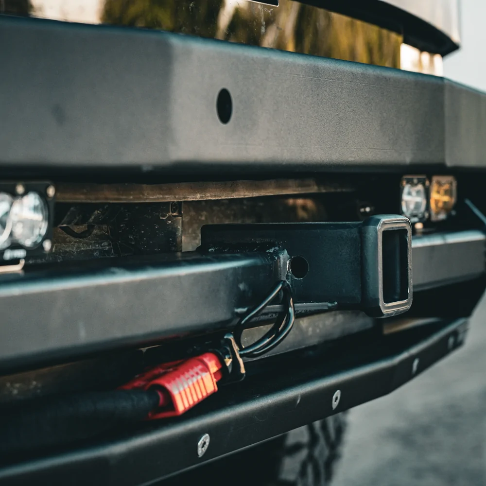 Tesla Cybertruck Looking for a mounted winch solution - ideas welcome and wanted! tesla cybertruck rubicon Xpedition Offroad heavy duty front bumper-1