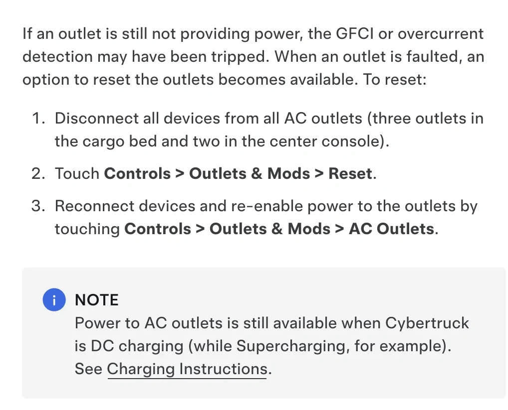 Tesla Cybertruck Supercharging Fail while using Power Outlets AISelect_20250918_220735_Firefox