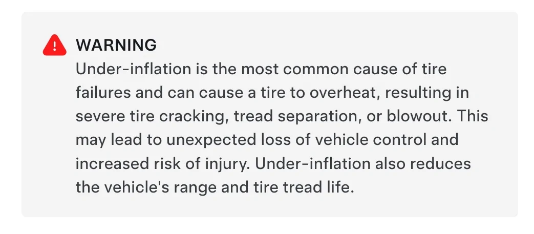 Tesla Cybertruck Now running an E rated tire! New tire pressure question. AISelect_20250922_063726_Firefox