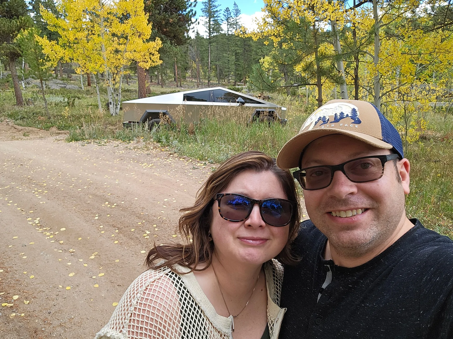 Tesla Cybertruck First (light) off-roading to see the aspen leaves 20250921_123944