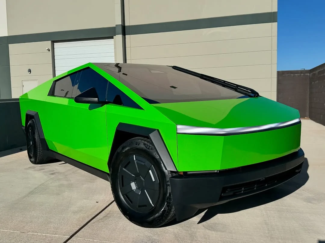Tesla Cybertruck Pure PPF Leaf Green Cybertruck by AZ Auto Aesthetics SaveClip.App_519530619_18129025720452224_3856918171202981080_n