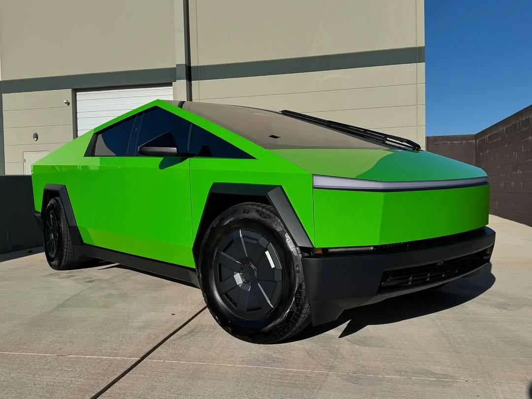 Tesla Cybertruck Pure PPF Leaf Green Cybertruck by AZ Auto Aesthetics SaveClip.App_519672546_18129025741452224_5364481860127453420_n