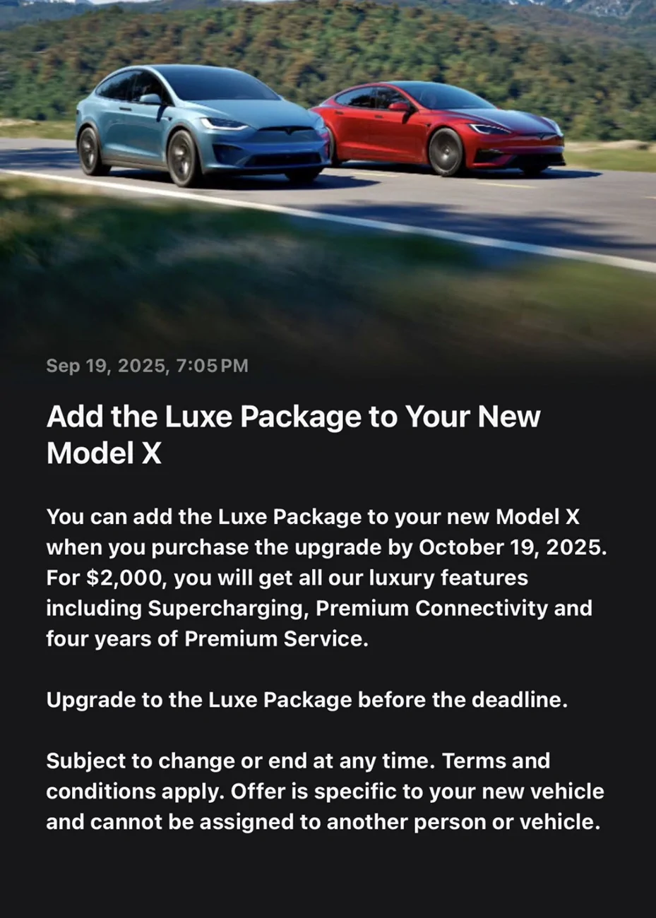Tesla Cybertruck Add Luxe Package Post Purchase IMG_3313
