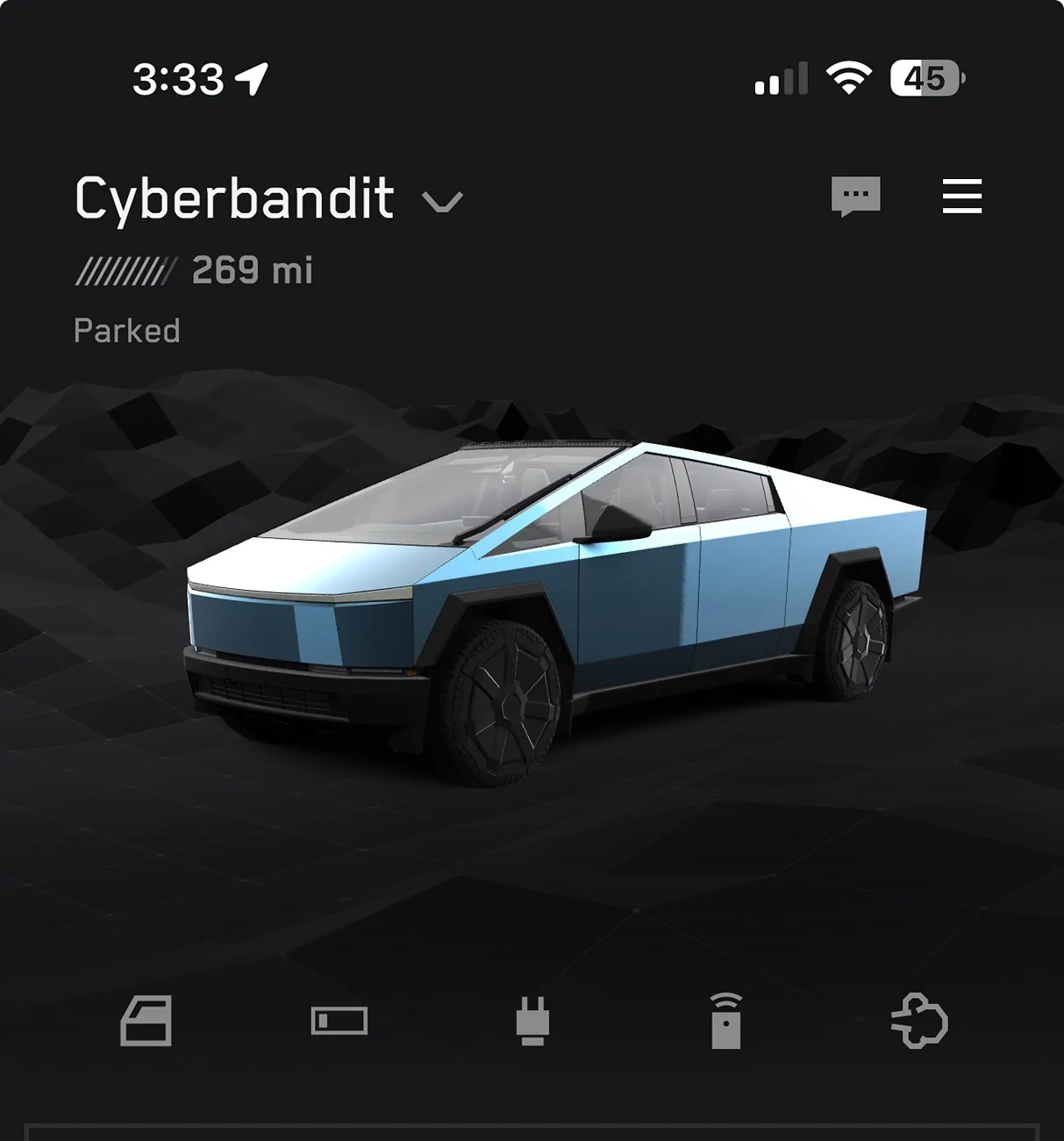 Tesla Cybertruck Turning on Low Power Mode Remotely IMG_6165