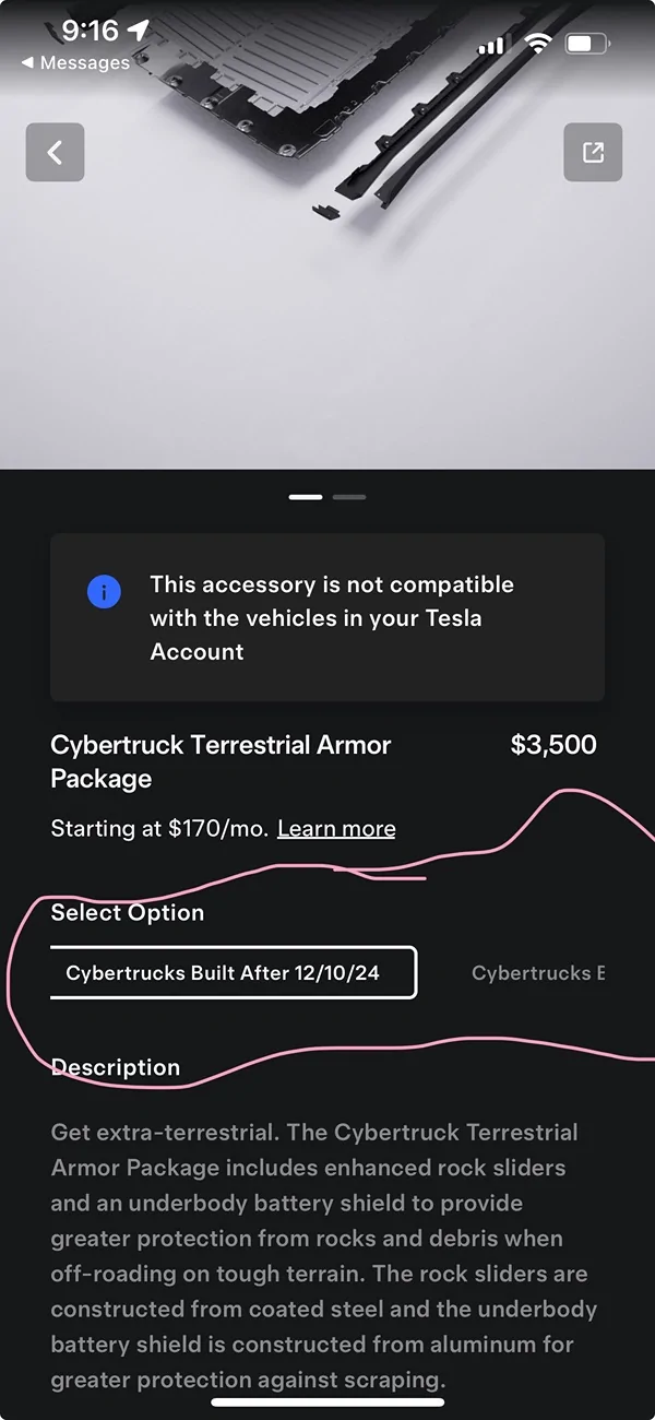 Tesla Cybertruck Cybertruck Terrestrial Armor Package Back in/out of Stock IMG_4339