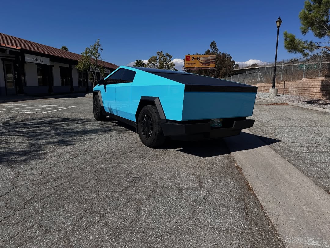 Tesla Cybertruck Pure PPF Miami Blue Cybertruck by Empire Custom Wraps SnapInsta.to_556847039_18053272157559206_7523586798858935270_n