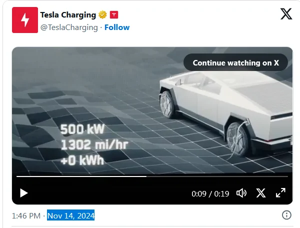 Tesla Cybertruck First 500kW Tesla V4 Supercharger station under construction CTcharge curv