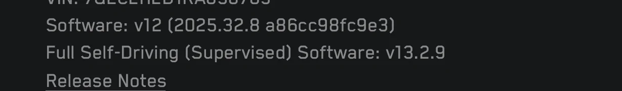 Tesla Cybertruck Software Update 2025.32.8 IMG_6299