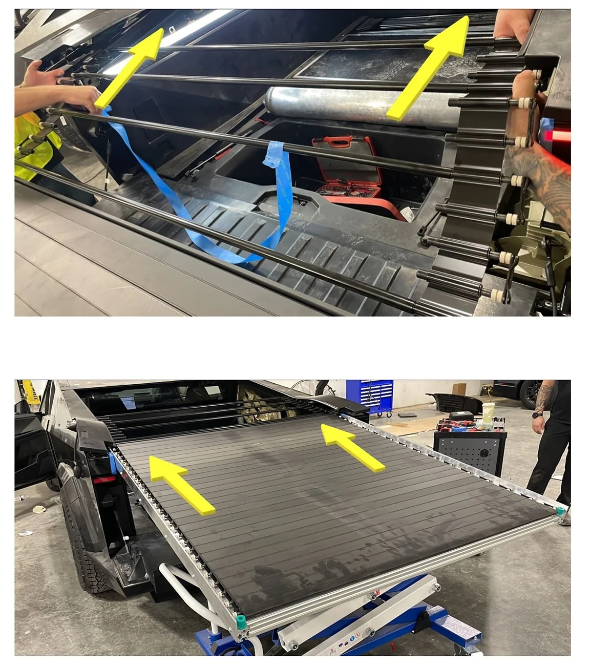 Tesla Cybertruck Support Rod from Tonneau Cover Fell Out. IMG_1547