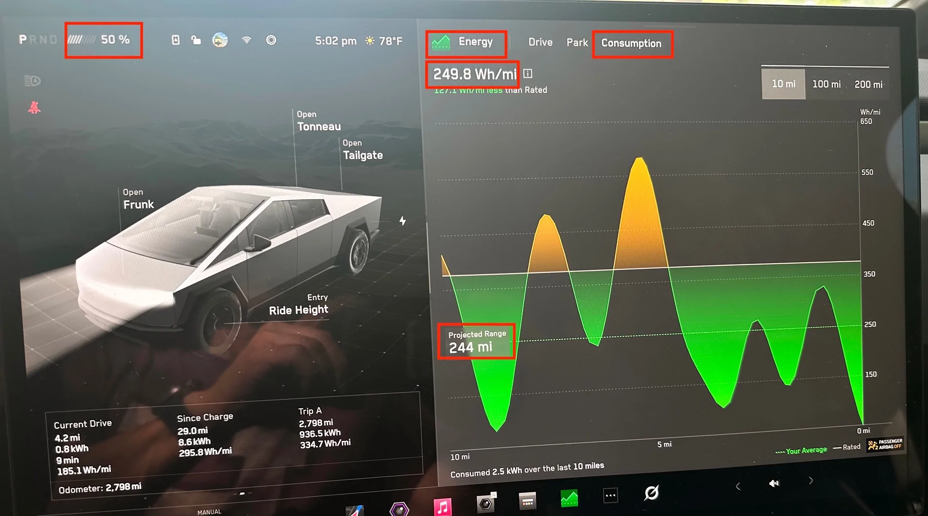 Tesla Cybertruck Losing Mileage per 80% Charge over Time IMG_2189