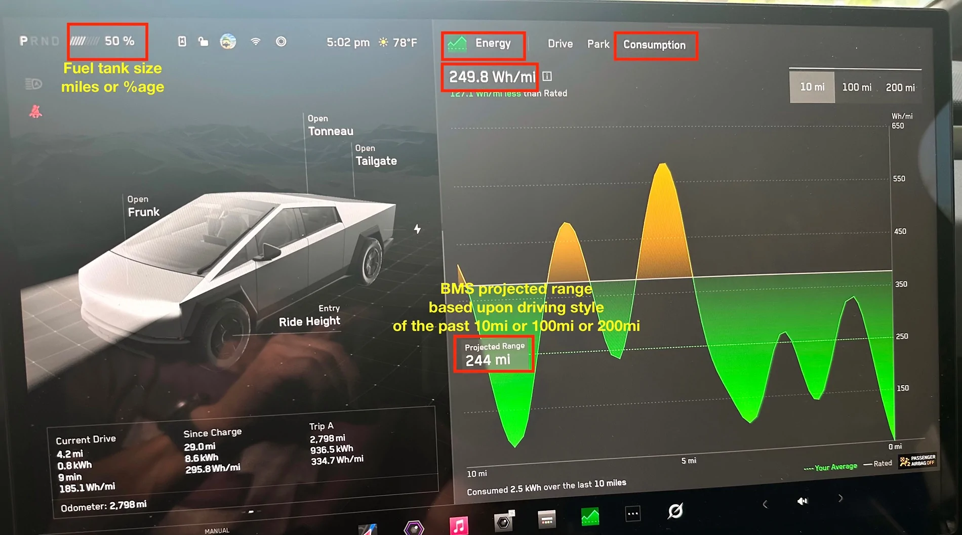 Tesla Cybertruck Losing Mileage per 80% Charge over Time IMG_2189