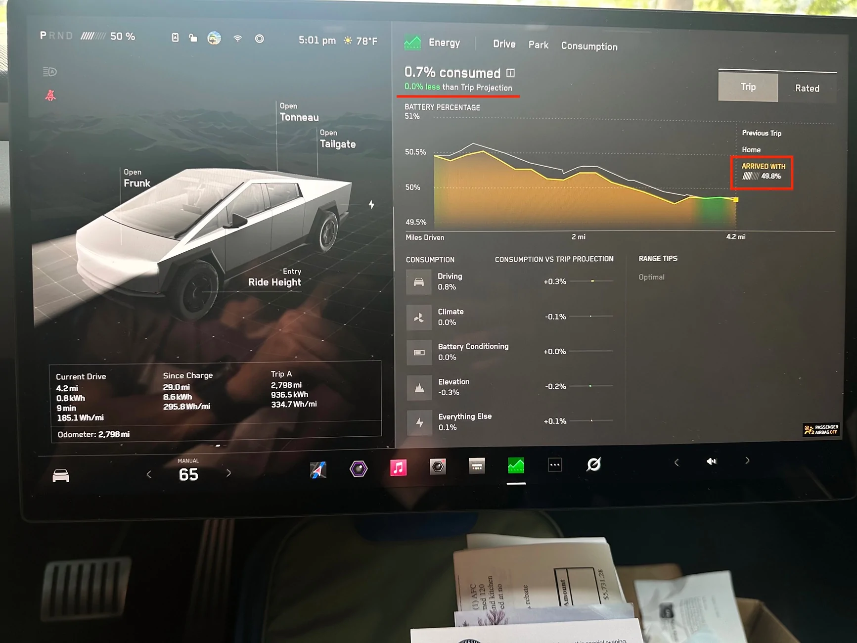 Tesla Cybertruck Losing Mileage per 80% Charge over Time IMG_2188
