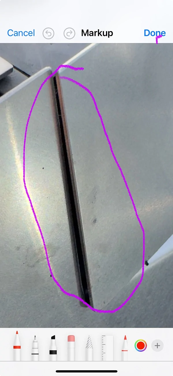 Tesla Cybertruck Recall -  Both left and right cant rail assemblies. Terrible job Bellevue Wa. IMG_3418
