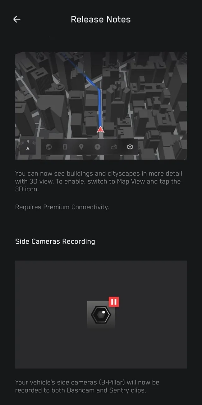 Tesla Cybertruck B-Pillar Recording (Sentry Mode and Dashcam) finally here for Cybertruck in latest update B-Pillar Recording (Sentry and Dashcam) is finally here for Cybertruck
