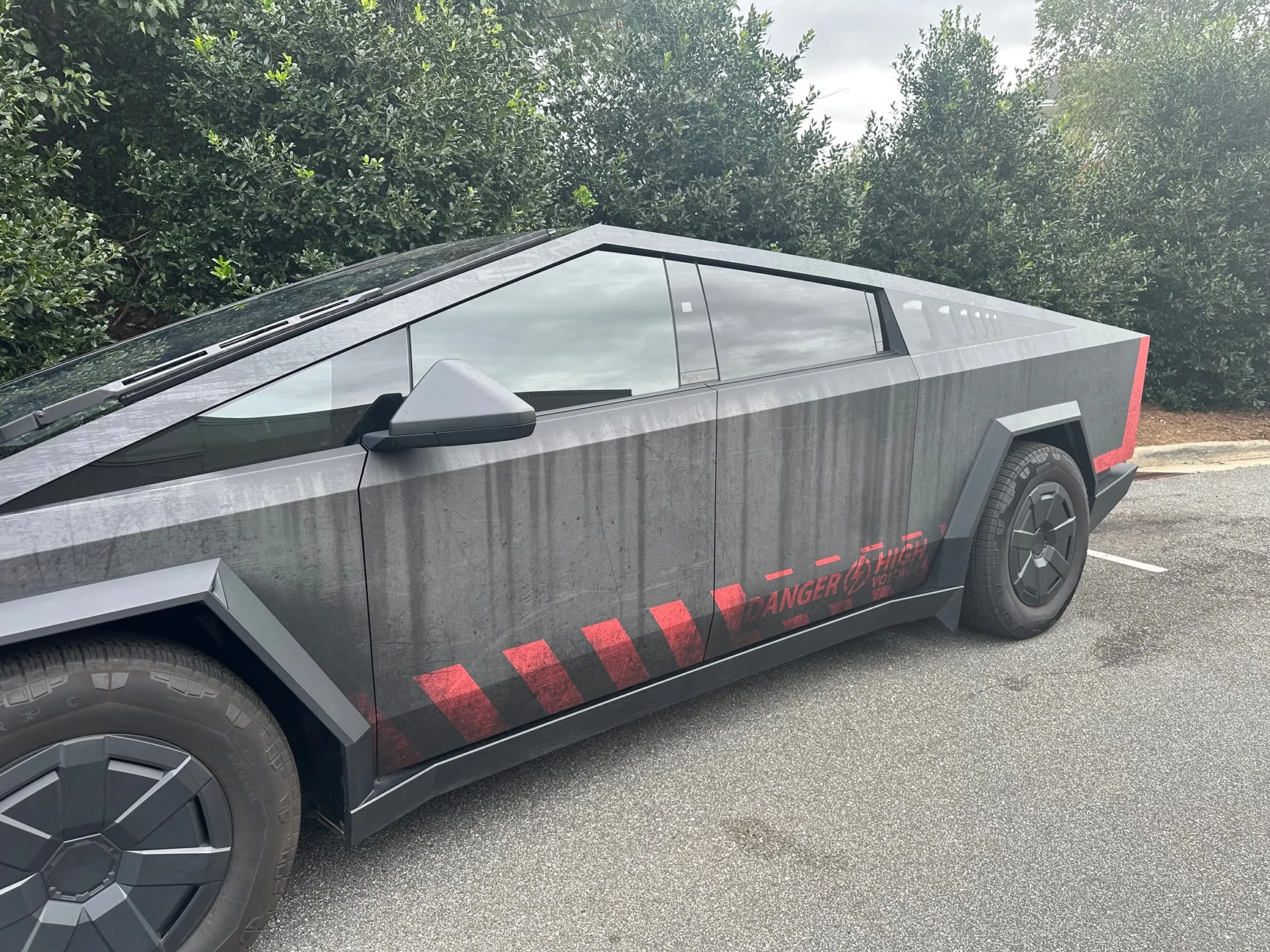 Tesla Cybertruck She’s wrapped! (Custom graphics design wrap) {filename}