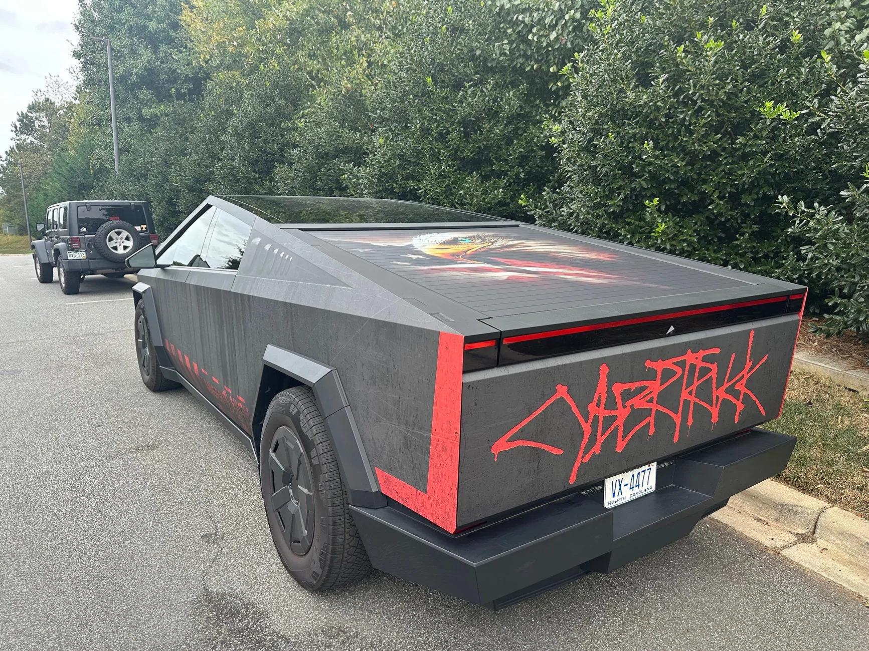 Tesla Cybertruck She’s wrapped! (Custom graphics design wrap) {filename}