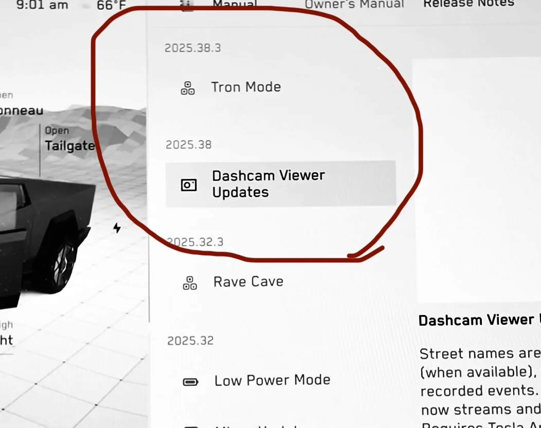 Tesla Cybertruck B-Pillar Recording (Sentry Mode and Dashcam) finally here for Cybertruck in latest update IMG_3900