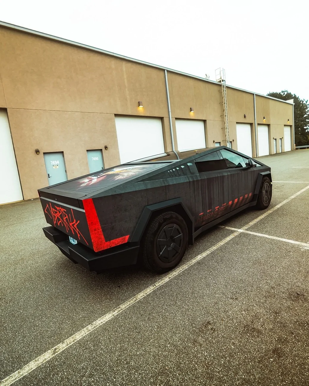 Tesla Cybertruck She’s wrapped! (Custom graphics design wrap) {filename}