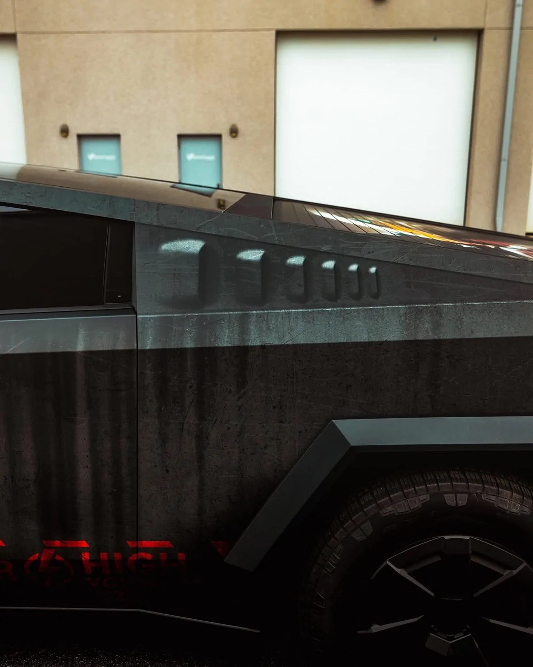 Tesla Cybertruck She’s wrapped! (Custom graphics design wrap) {filename}