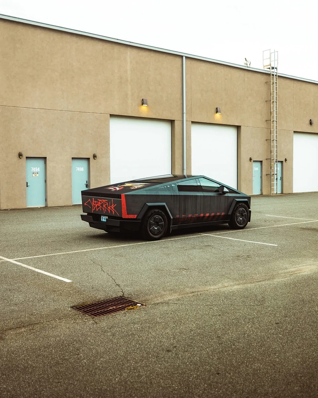 Tesla Cybertruck She’s wrapped! (Custom graphics design wrap) {filename}