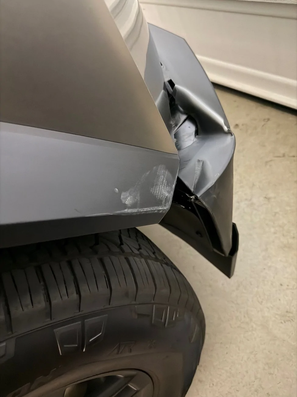 Tesla Cybertruck Bumper replacement, should I pay out pocket or use Tesla insurance? IMG_7120