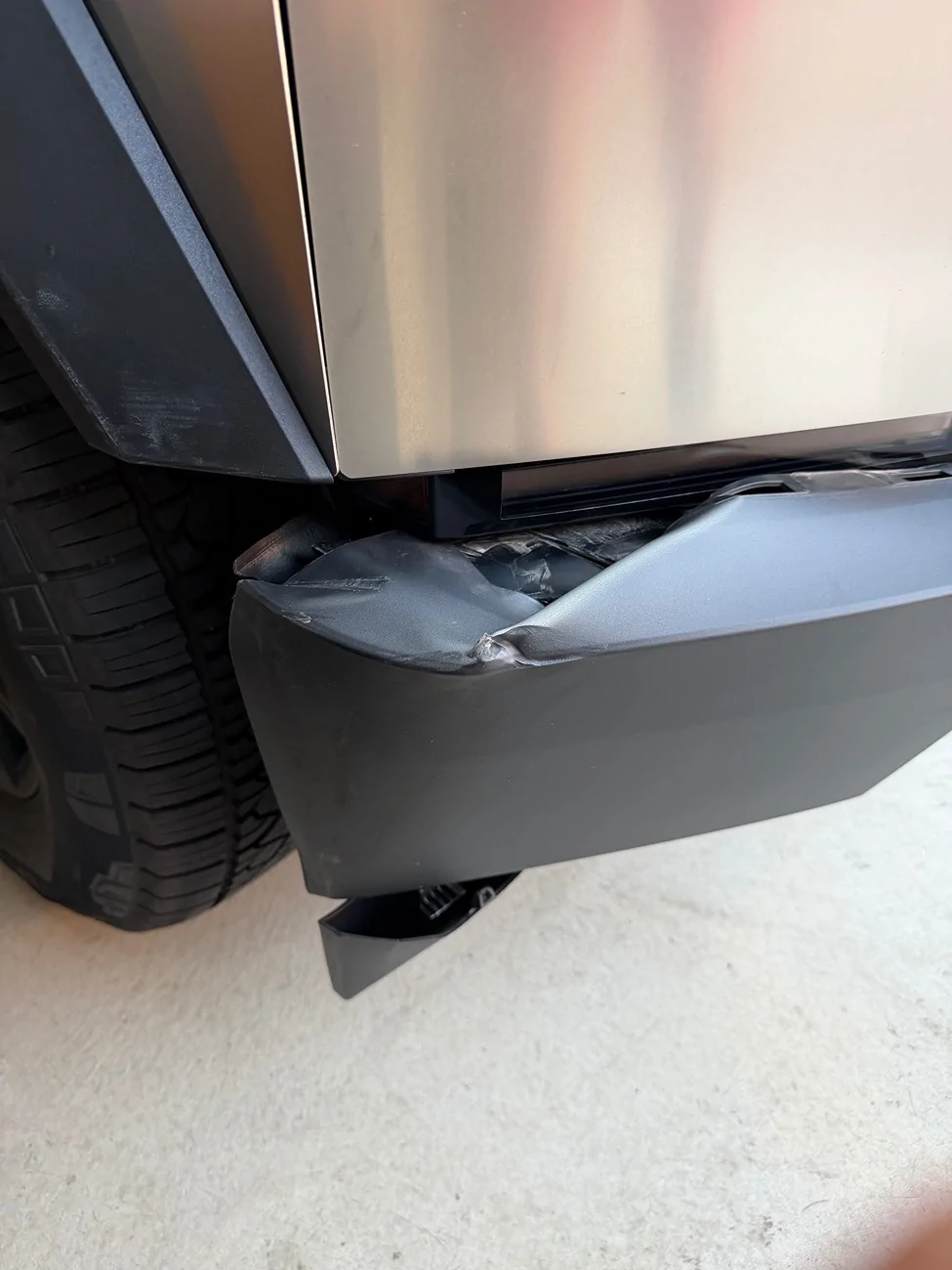 Tesla Cybertruck Bumper replacement, should I pay out pocket or use Tesla insurance? IMG_7117