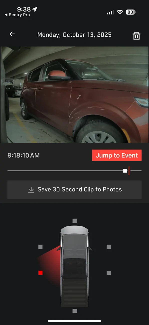 Tesla Cybertruck B-Pillar Recording (Sentry Mode and Dashcam) finally here for Cybertruck in latest update IMG_0880