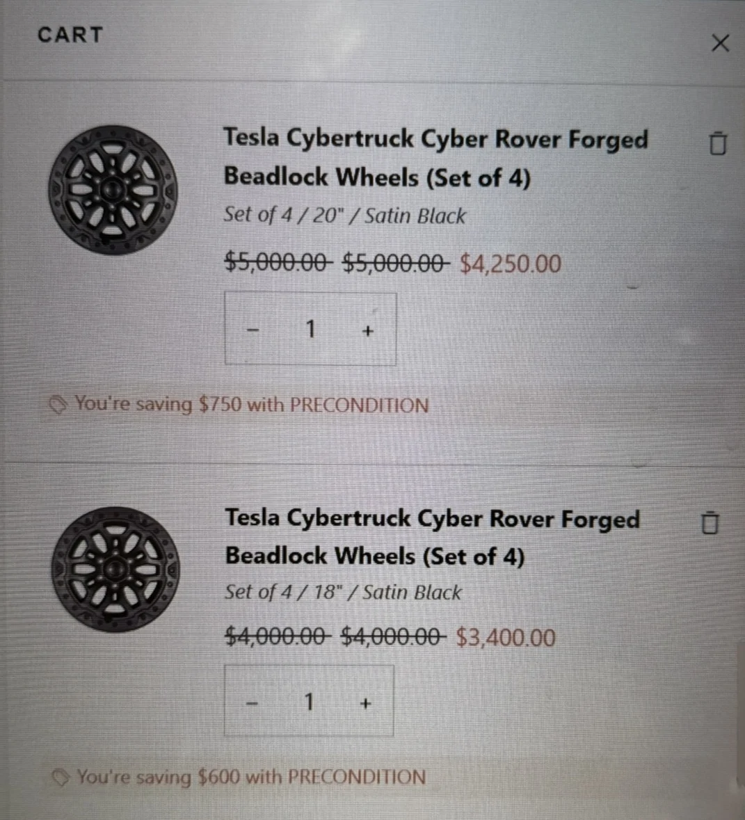 Tesla Cybertruck Custom 20” Cyber Rover Wheels with KO3 tires IMG_5706