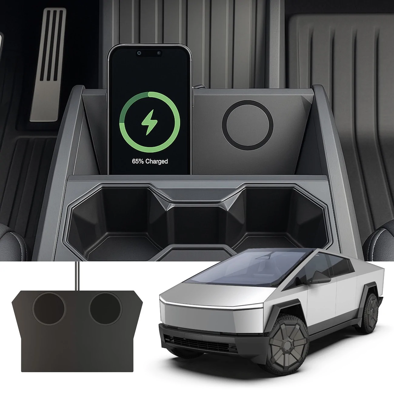 Tesla Cybertruck Dual Wireless Charger (MagSafe compatible) for Cybertruck - TWRAPS YouTube Previ