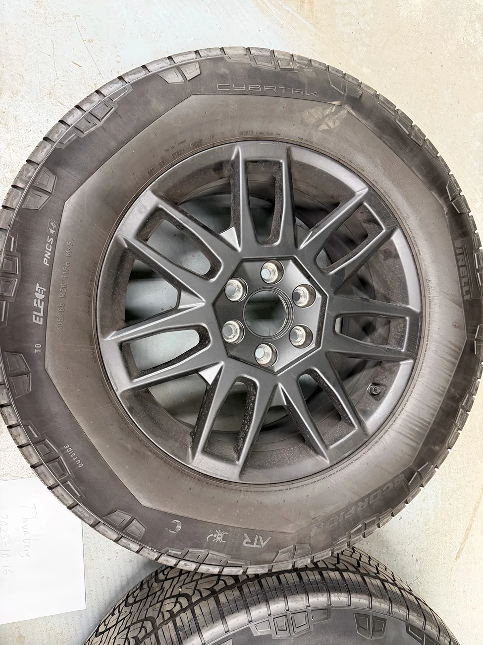 Tesla Cybertruck FS 300 mile Core wheels, tires, covers + TPMS IMG_7860