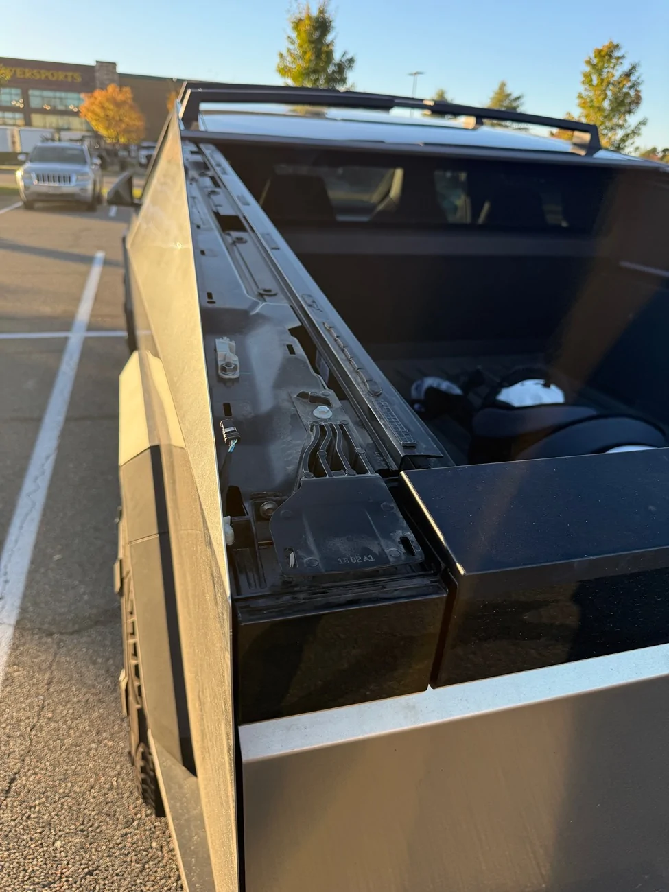 Tesla Cybertruck Parts flying off - bed top surround!! IMG_0784
