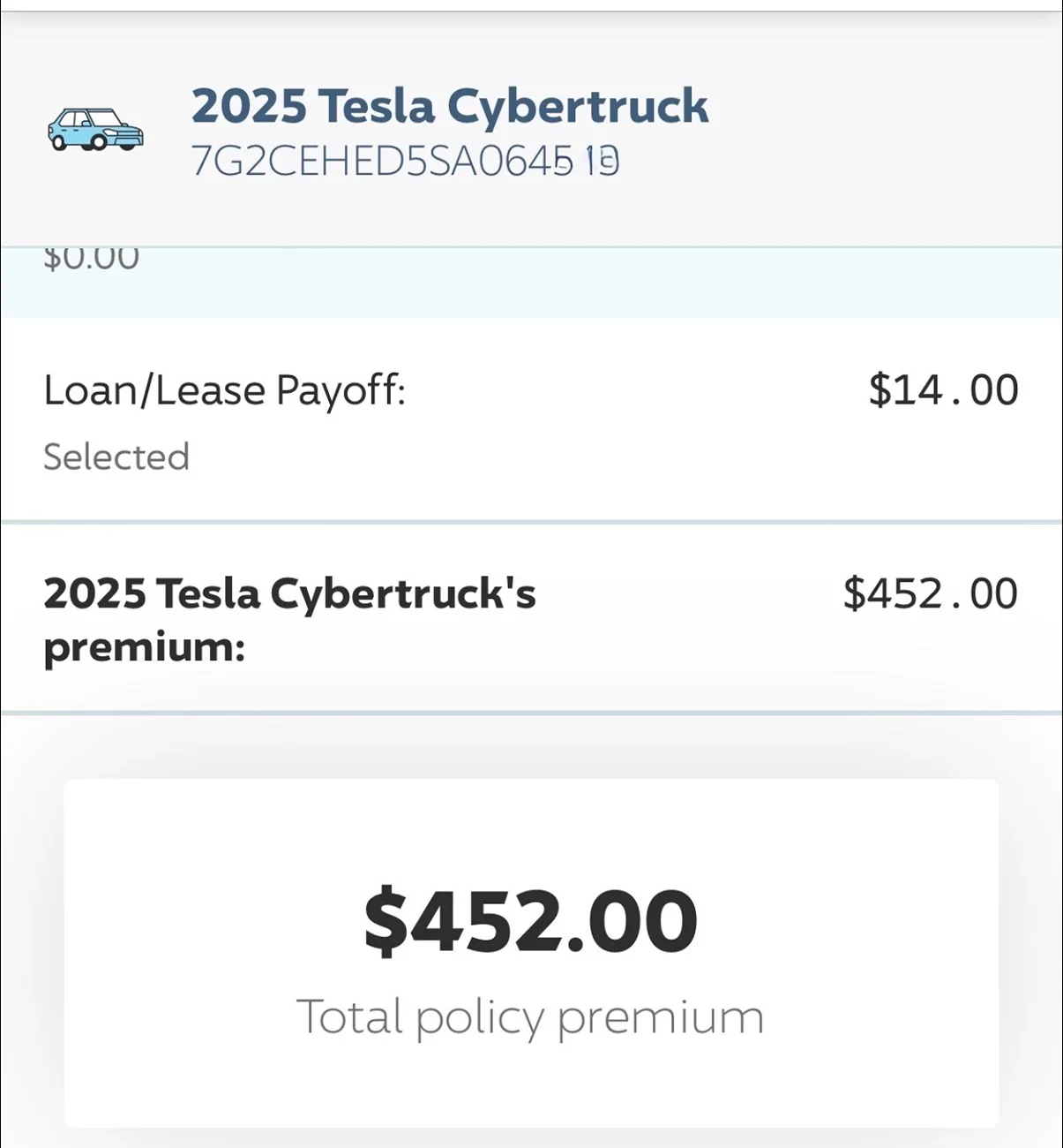 Tesla Cybertruck Insurance rejected Cybertruck coverage (post for awareness). Which insurance company do you use? IMG_0505