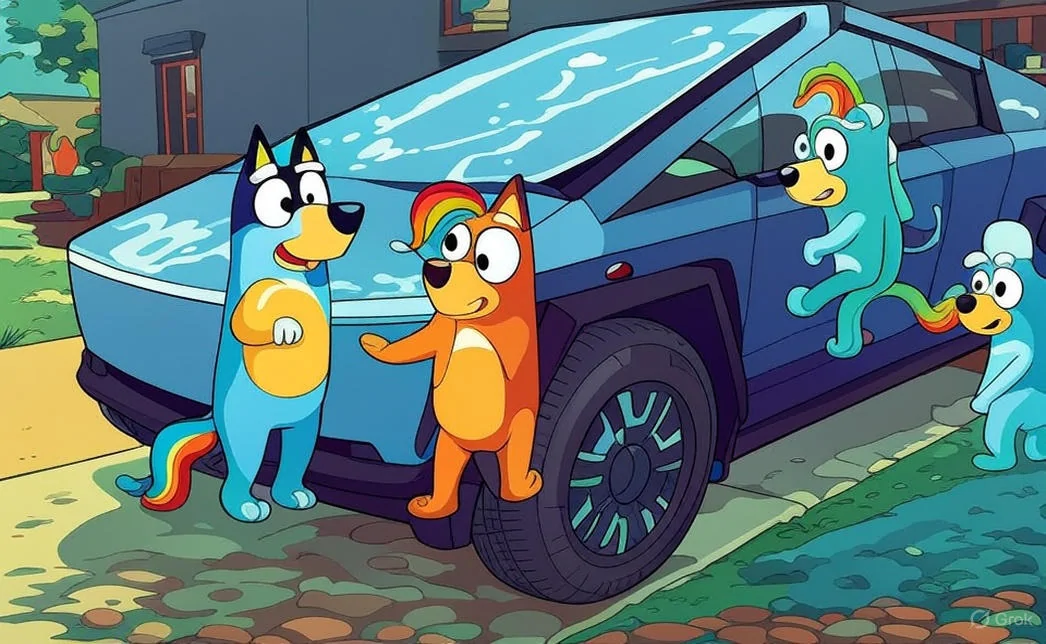 Tesla Cybertruck TRON mode…I freaking love it! grok_image_x3f6z2o