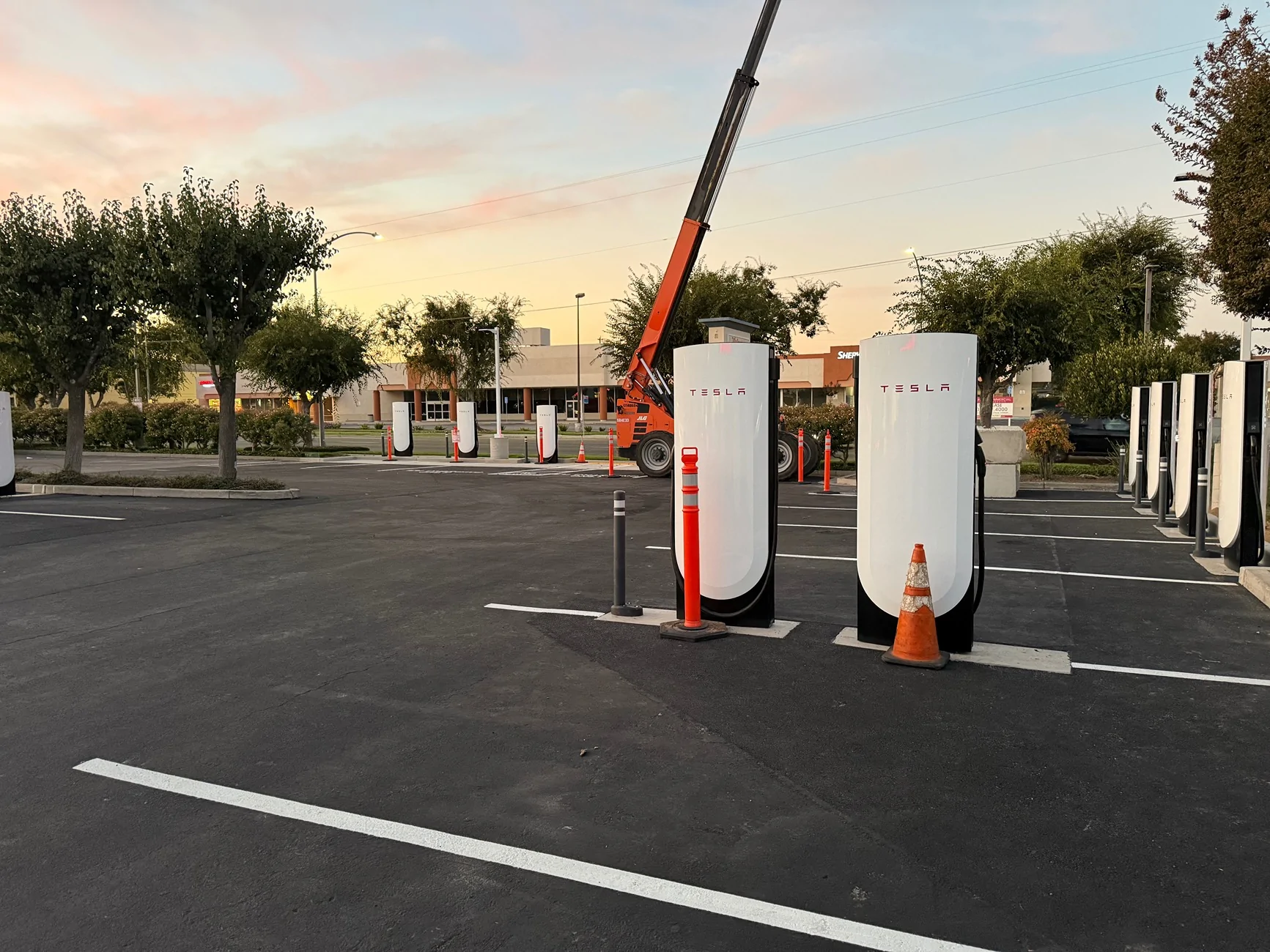 Tesla Cybertruck First 500kW Tesla V4 Supercharger station under construction IMG_8438