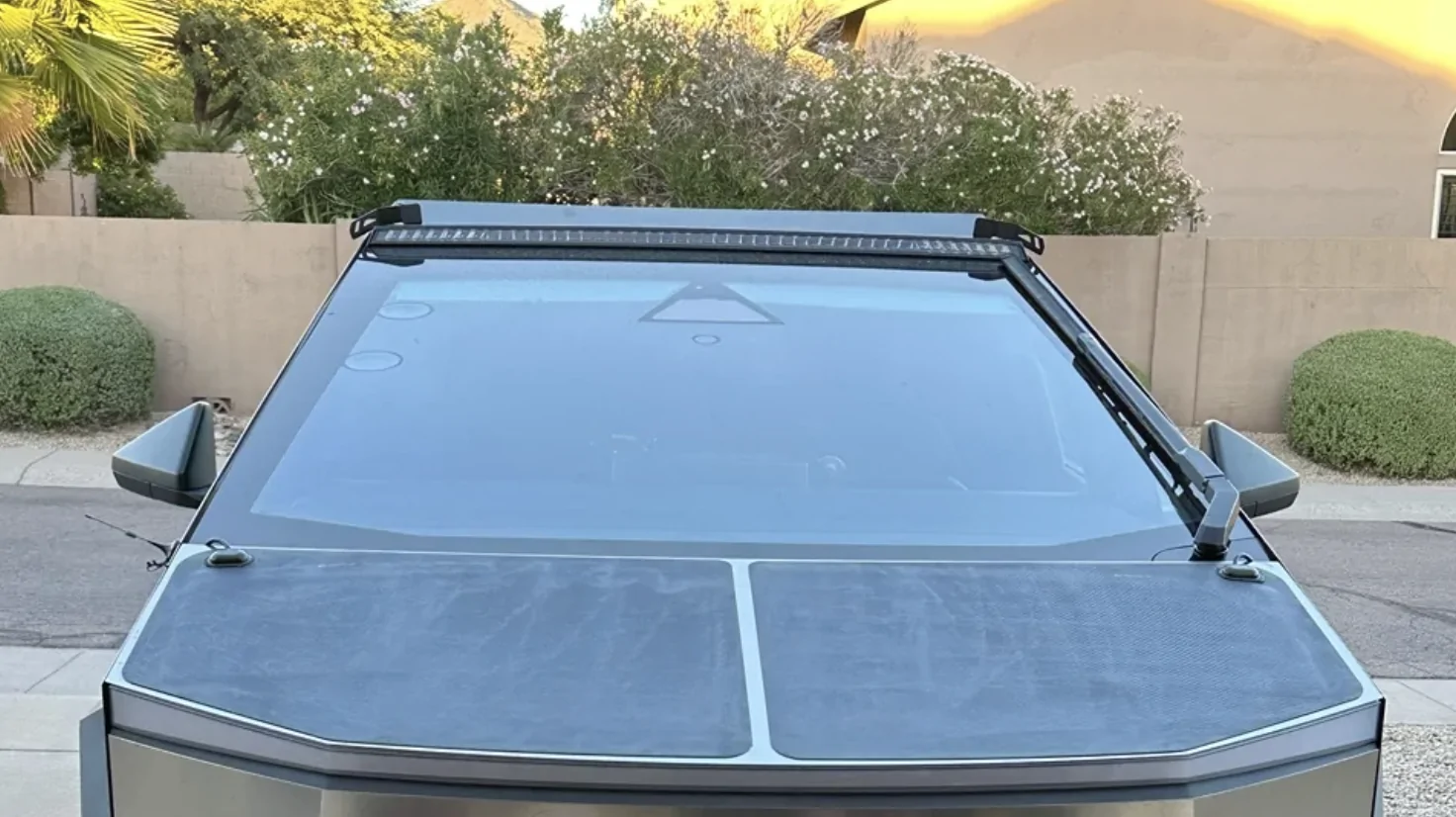 Tesla Cybertruck CybertruckCo Solar Frunk, Urander Rack 2.0, Unplugged Performanece Side Molle Sail Panels, and TSportLine CTX Front Bumper 1761584287560-jh