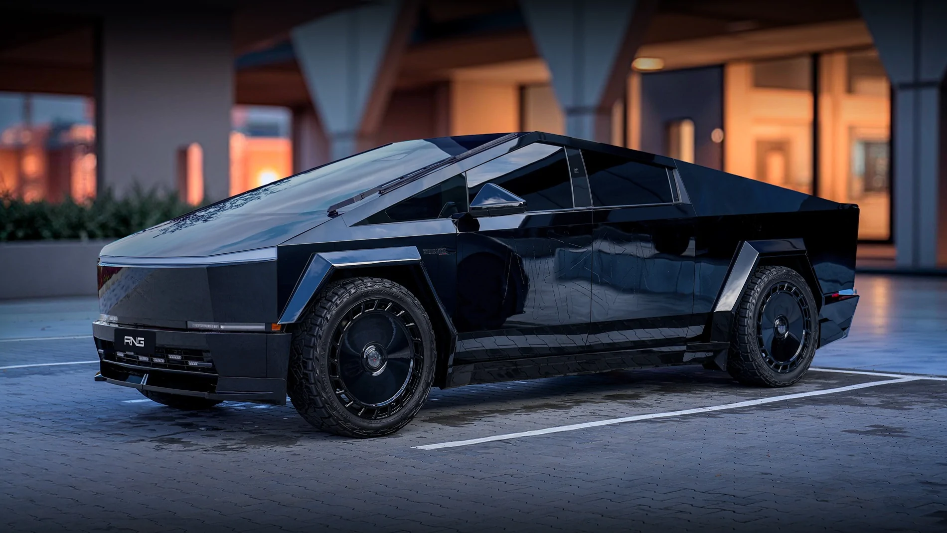 Tesla Cybertruck Gloss black body kit for Cybertruck by Renegade Design DSC06523-v1