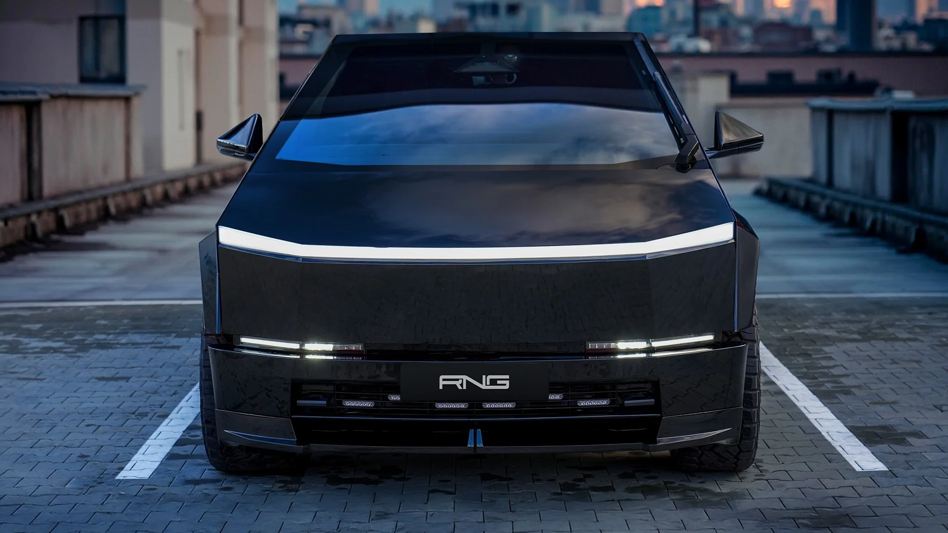 Tesla Cybertruck Gloss black body kit for Cybertruck by Renegade Design DSC06514-v1