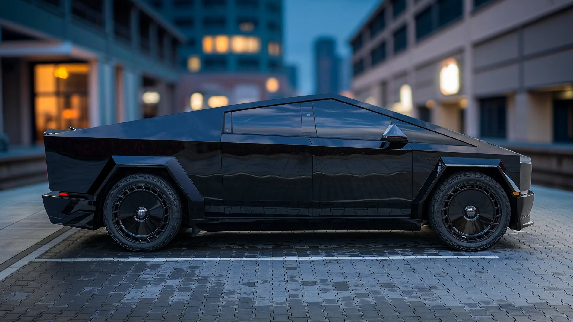 Tesla Cybertruck Gloss black body kit for Cybertruck by Renegade Design DSC06537-v1